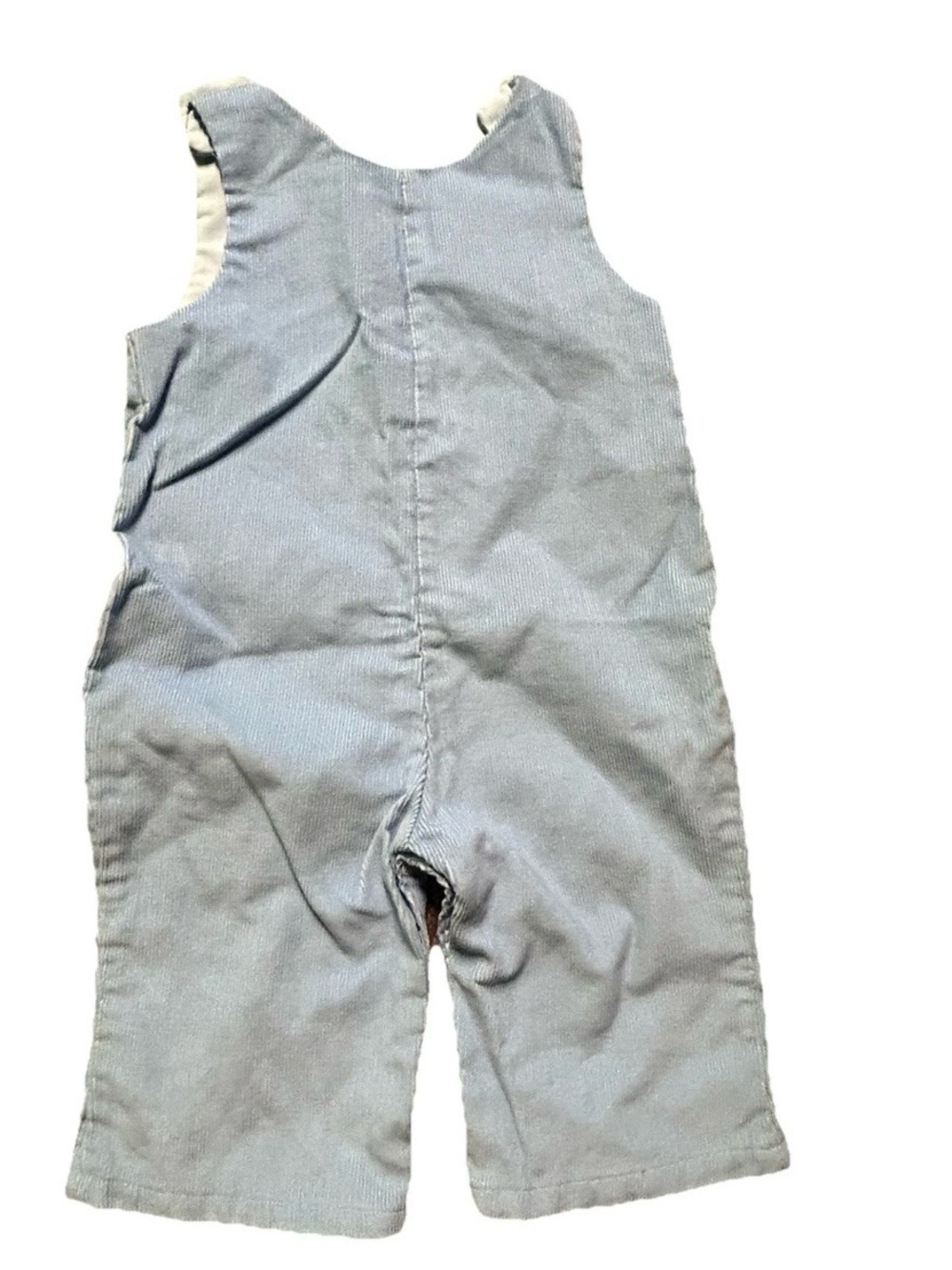 Vintage Be Mine Blue Corduroy Overalls Truck USA Made Size 12 Months - Picture 3 of 4